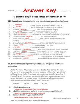 Preterite AR Verb Conjugation Practice With Reading Activity TpT