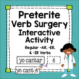 Spanish Preterite Tense Interactive Worksheet Regular Verb