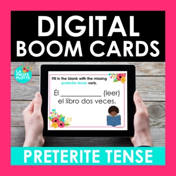 Preview of Preterite Tense Spanish BOOM CARDS | Digital Task Cards