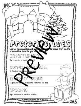 Preterite vs Imperfect Notes and Worksheet Activities | TpT