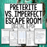 Preterite vs Imperfect Escape Room Spanish printable and digital