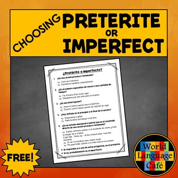 Preview of PRETERITE VS IMPERFECT ⭐ How to Choose Pretérito v Imperfecto ⭐ Spanish Verbs