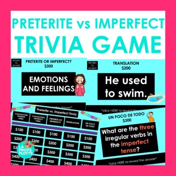 Preview of Preterite vs Imperfect Game | Jeopardy-style Spanish Review Game