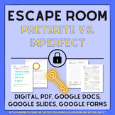 Preterite vs Imperfect Spanish Escape Room digital / printable