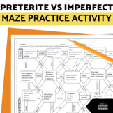 Preterite vs Imperfect Spanish Maze Worksheet Practice Act