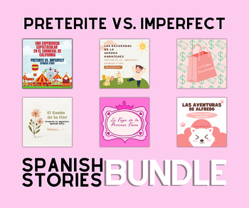 Preview of Preterite vs. Imperfect Spanish Story BUNDLE