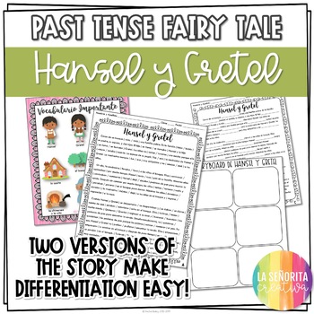 Preview of Preterite vs Imperfect Spanish Story Worksheets | Hansel y Gretel