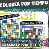 Preterite vs Imperfect Worksheets | Spanish verb coloring 