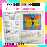 Preterito Indefinido Worksheet: COLOR BY CONJUGATION + Fri