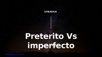 Preview of Preterito Vs Imperfecto  Present Power Point