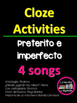 Preview of Preterito and Imperfecto- Cloze Activities for your Spanish Class