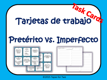 Preview of Preterito vs imperfecto task cards