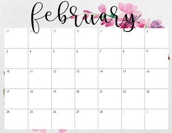 Pretty Calendars January-December 2019 {pink floral} by Find Me in First