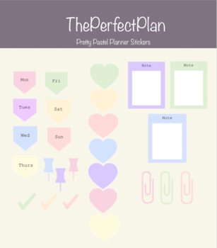 Preview of Pretty Pastels Planner Sticker Collection