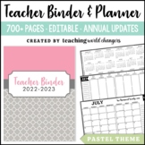 Pastel Teacher Binder and Planner
