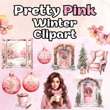 Preview of Pretty Pink Winter Clipart