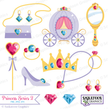 Preview of Pretty Princess Accessories - Fairy Tale Clip Art by Saskatoon Graphics