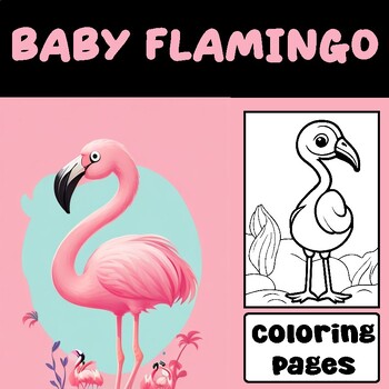 Preview of Pretty in Pink: Flamingo Coloring Pages