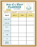 Pretty + simple YAAG year at a glance 12 month PLANNER hom