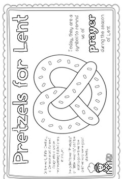 Preview of Pretzels For Lent Activity and gift tags/ display poster