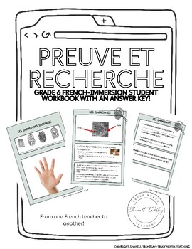 Preview of Preuve et Recherche-Student workbook