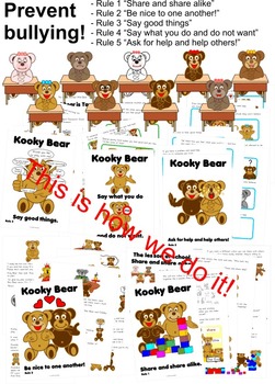 Preview of Prevent bullying Kooky Bear