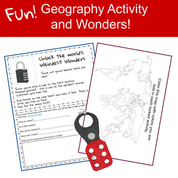 Preview of Geography and Wonder activity sheets