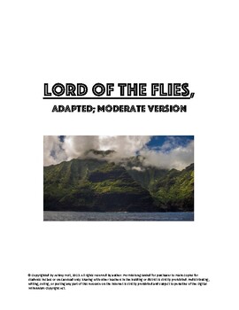 Preview of Preview: Lord of the Flies, Adapted -moderate version