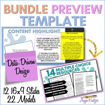 Preview of Preview Template for BUNDLED TPT Resources - 16x9 PowerPoint - Data Driven