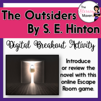 Preview of The Outsiders by S. E. Hinton Digital Breakout Activity - Preview or Review