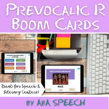 Preview of Prevocalic R Boom Cards | DIGITAL | Speech and Center Activity