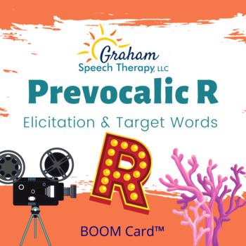 Preview of Prevocalic R Elicitation & Target Words BOOM Card™