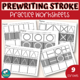 Prewriting Strokes Practice Worksheets for Preschool, Kind