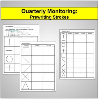 Preview of Prewriting Strokes Quarterly Monitoring