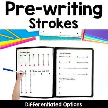 Preview of Prewriting Strokes | Tracing Practice