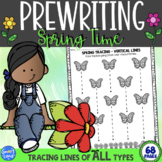 Prewriting and Tracing Lines worksheets Spring