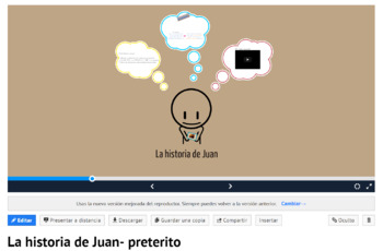 Preview of Prezi: La historia de Juan (PRETERITE PRACTICE)