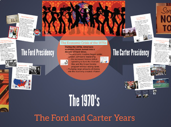 Preview of Prezi Presentation - "The 1970s - Ford & Carter Years" w/Guided Notes Worksheet