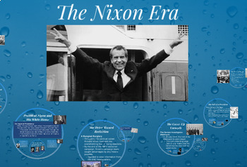 Preview of Prezi Presentation - "The Nixon Era" with Guided Notes Worksheet
