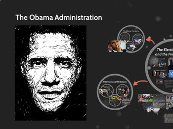 Preview of Prezi Presentation - "The Obama Administration" with Guided Notes Worksheet