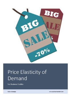 Preview of Price Elasticity of Demand (PED) - Case Study Style Practise Questions