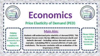 Preview of Price Elasticity of Demand (PED) - Demand Curves, Calculations & Evaluating PED