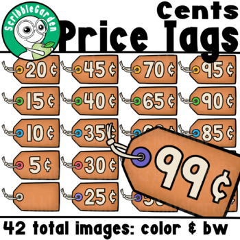 Preview of Price Tags Clipart: Cents