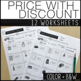 Price with Discount Worksheets
