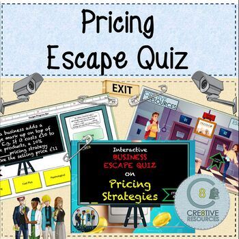 Preview of Pricing Strategies - Business Escape Quiz (Business | Marketing | Products)