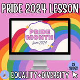 Pride Month 2024 LGBTQ+ Lesson with Activities- Middle/Hig