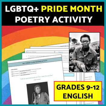 Preview of Pride Month 2024  LGBTQIA+ English High School Author Study Pat Parker, LGBTQ