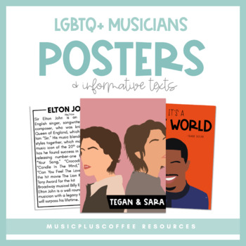 Preview of Pride Month 2SLGBTQIA+ Musicians | Posters and Informative Text
