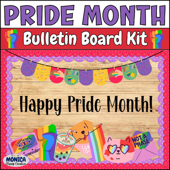 Preview of Pride Month Bulletin Board Kit LGBTQ+ Diversity Classroom Decor-June Board Idea