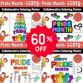Pride Month Bundle: 4 Collaborative Coloring Posters | LGB